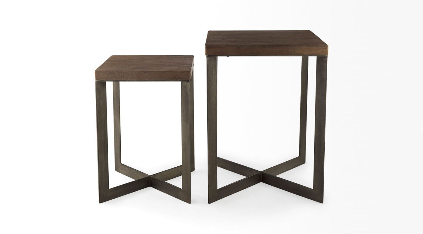 Faye Side Table (Set of 2) - Medium Brown - Image 4