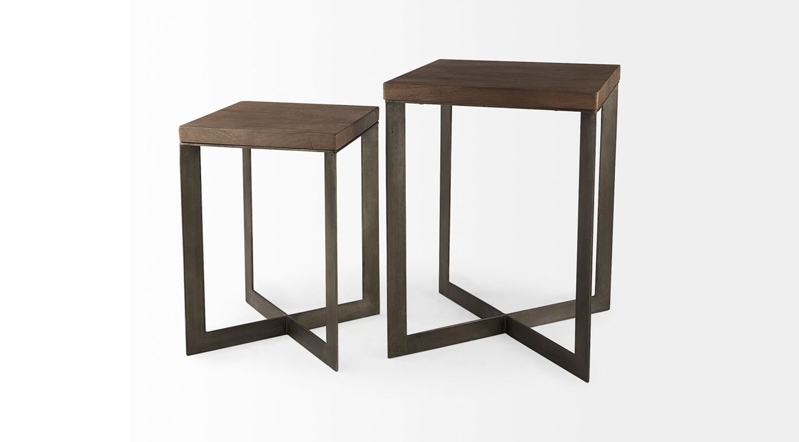 Faye Side Table (Set of 2) - Medium Brown - Image 5