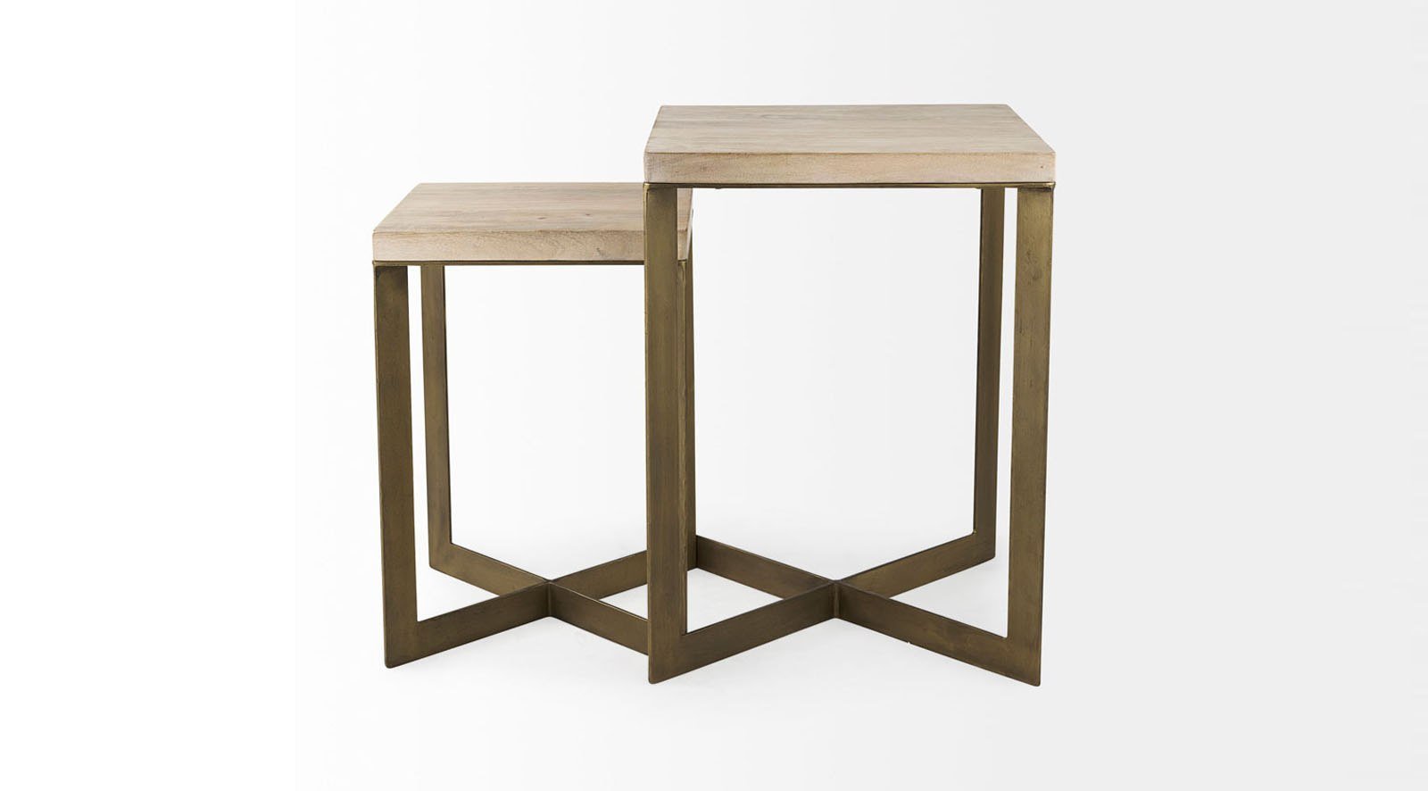 Faye Side Table (Set of 2) - Light Brown - Image 9