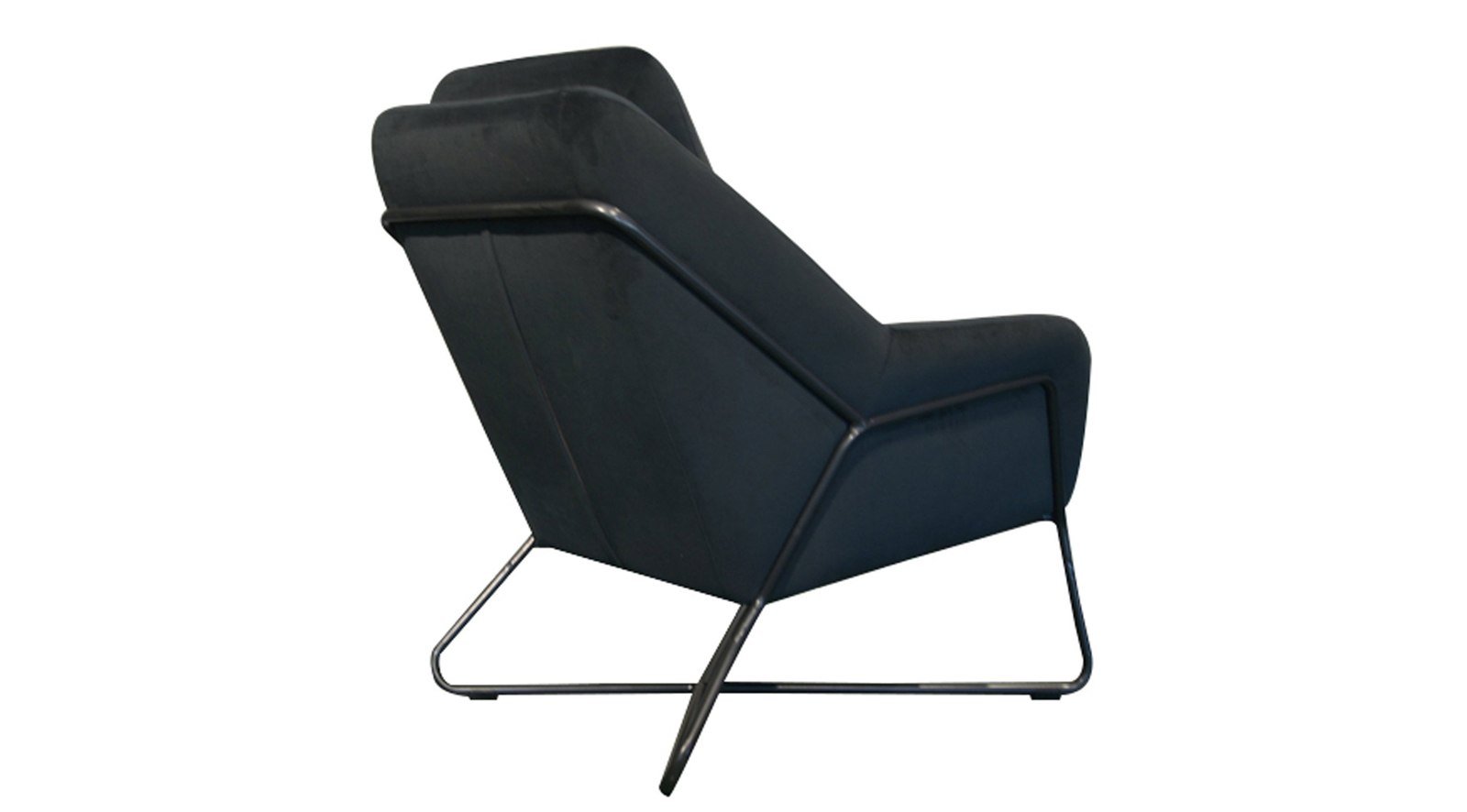 Romeo Lounge Chair - Dark Grey Velvet - Image 2