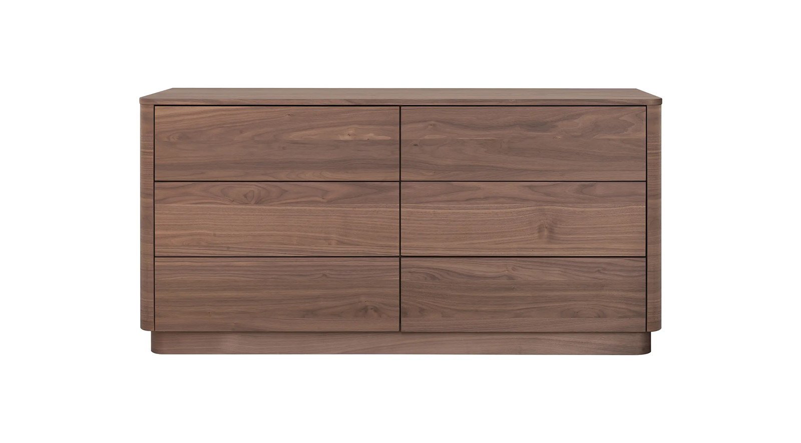 Round Off Dresser Walnut Brown