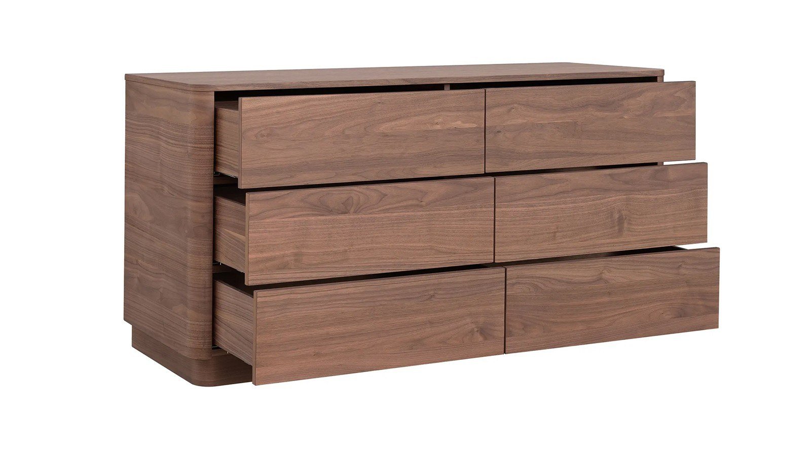 Round Off Dresser Walnut Brown - Image 2