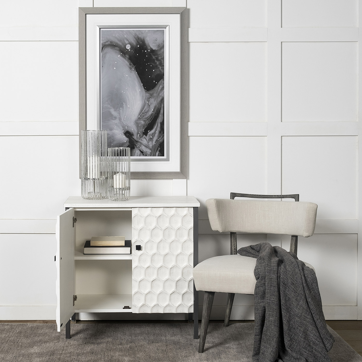 Savannah Gray Cabinet 2-Door - Image 7