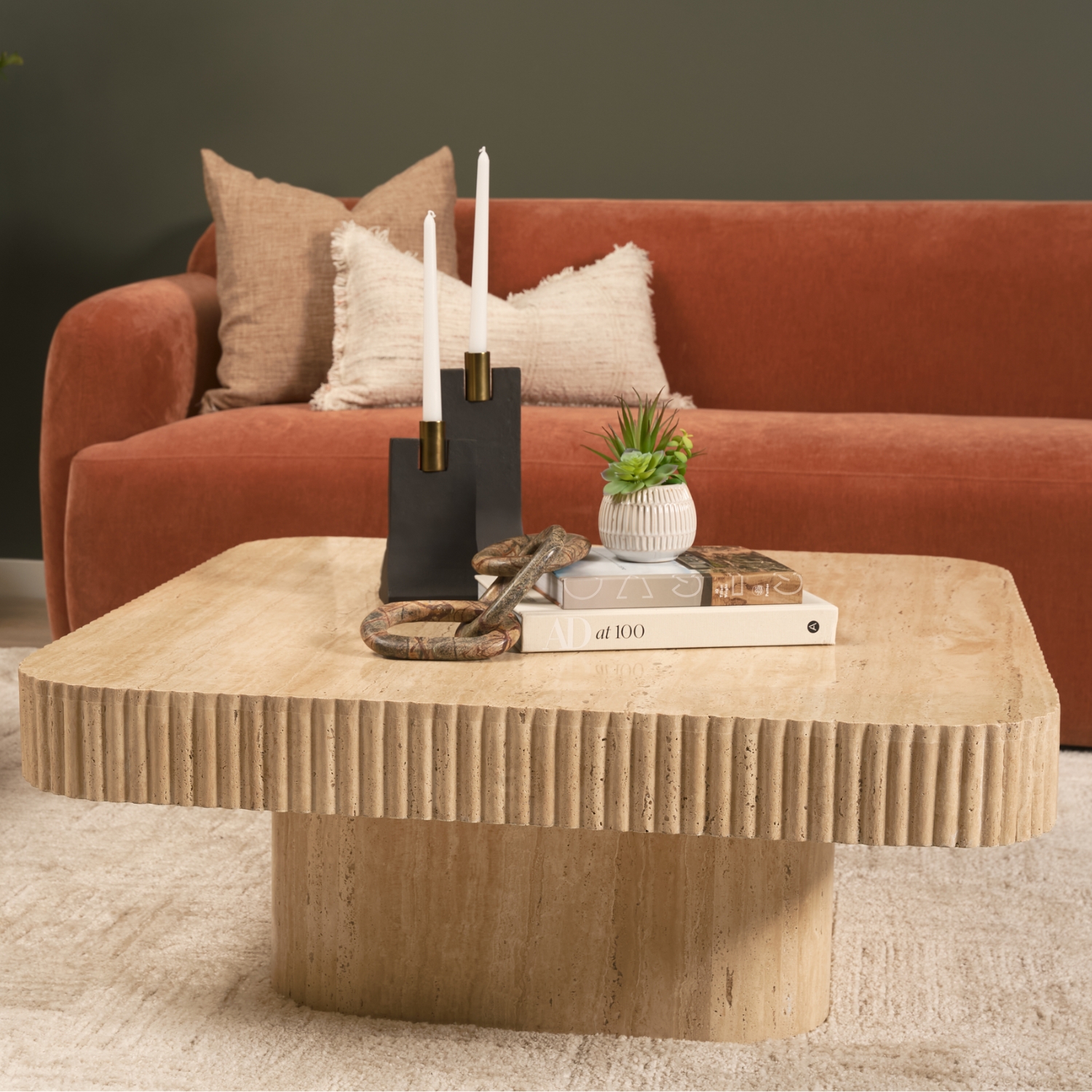 Tavora Travertine Coffee Table - Image 11